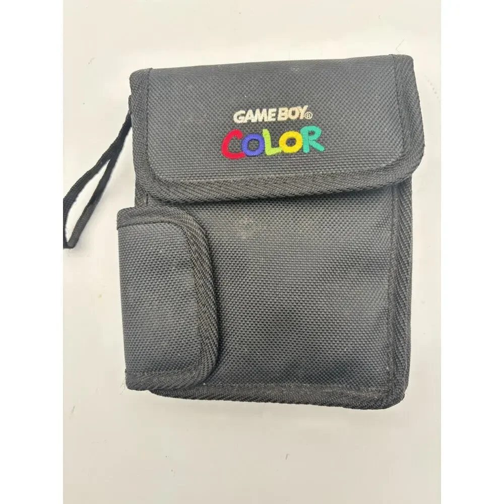 Vintage Official Nintendo GameBoy Color Black Carrying Travel Bag Case VG Cond
